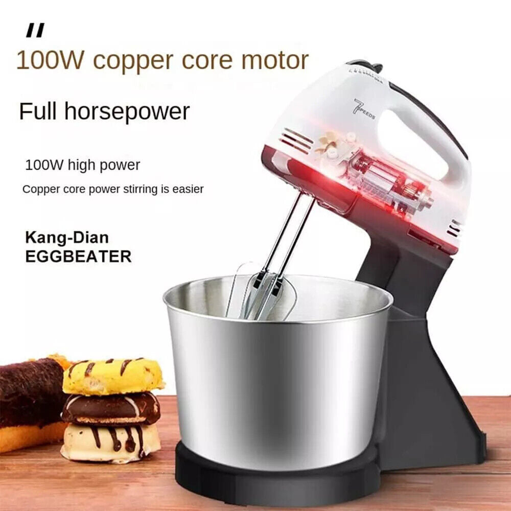 Electric Stand Mixer Food 7 Speed Multi Mixing Bowl Cake Blender Beater Dough